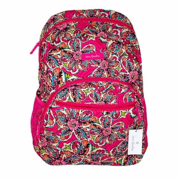 Vera Bradley Lighten Up Essential Backpack Sunburst Floral Pink - Main Image